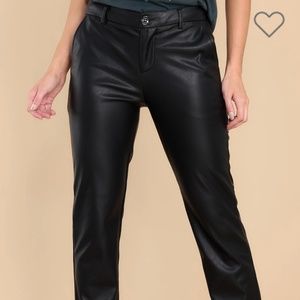 Faux leather trousers